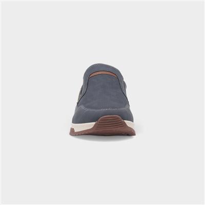 Robbie Mens Blue Slip On Casual Shoe