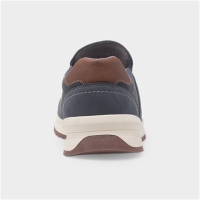 Robbie Mens Blue Slip On Shoe