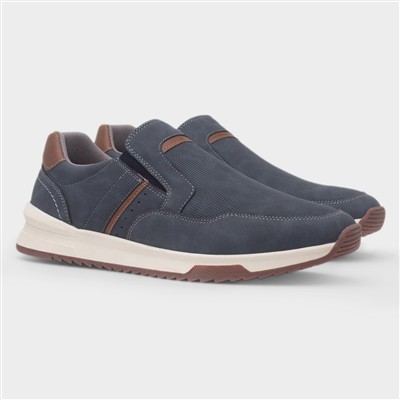 Robbie Mens Blue Slip On Shoe