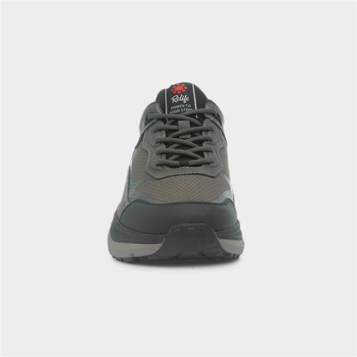 Dan Mens Grey Lace Up Chunky Casual Shoe