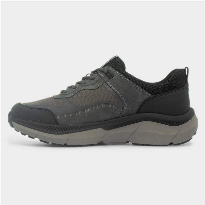 Dan Mens Grey Lace Up Chunky Casual Shoe