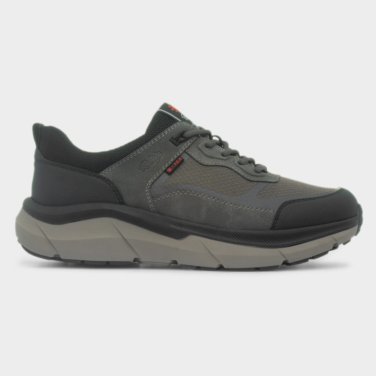 Dan Mens Grey Lace Up Chunky Casual Shoe