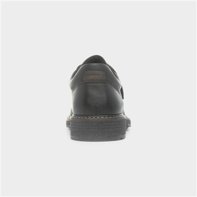 Jason Mens Black Easy Fasten Wide Fit Shoe