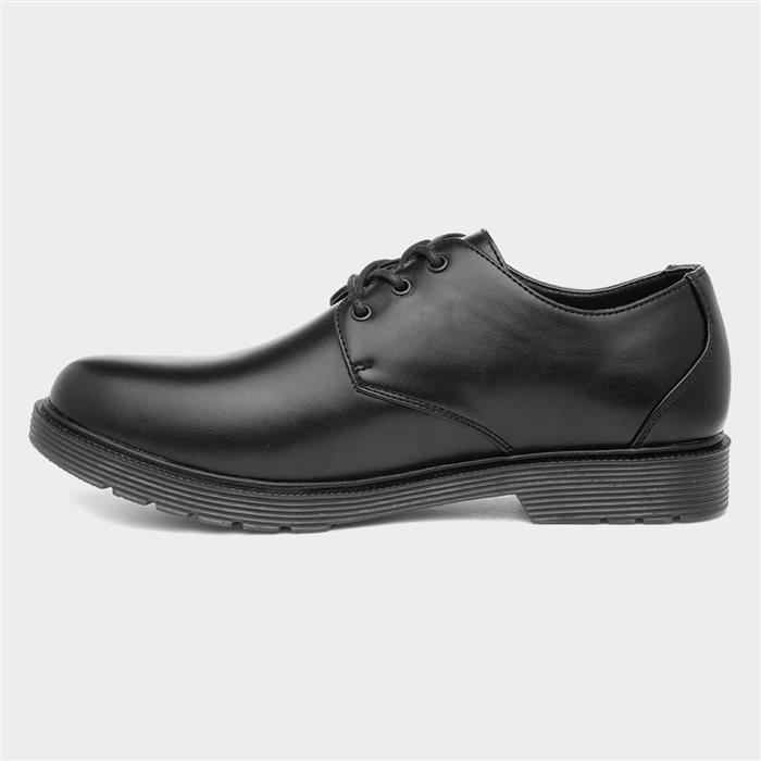 Beckett Mens Black Plain Lace Up Shoe52145 Shoe Zone