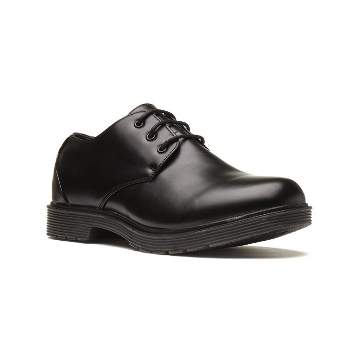 Image of Beckett Mens Black Plain Lace Up Shoe