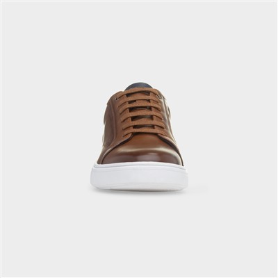 Mens Tan Lace Up Smart Casual Shoe