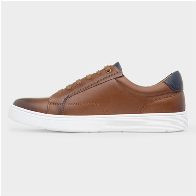 Mens Tan Lace Up Smart Casual Shoe