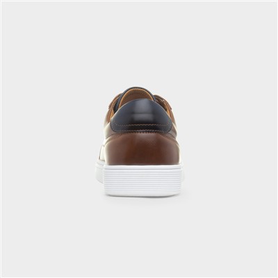 Mens Tan Lace Up Smart Casual Shoe