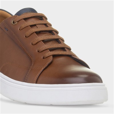 Mens Tan Lace Up Smart Casual Shoe