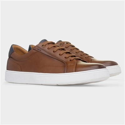 Mens Tan Lace Up Smart Casual Shoe