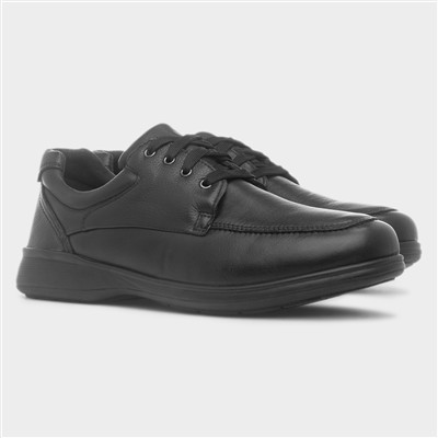 Duke Mens Black Lace Up Leather Shoe
