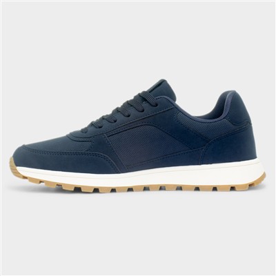 Drogba Mens Navy Lace Up Casual Shoe