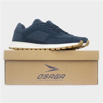Drogba Mens Navy Lace Up Casual Shoe