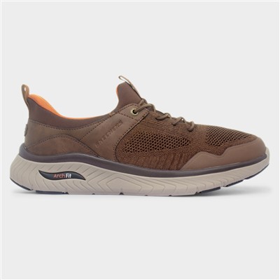 Slip Ins Arch Fit Crosser Mens Brown Shoe