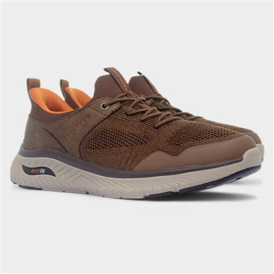 Slip Ins Arch Fit Crosser Mens Brown Shoe