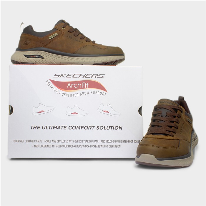 Arch-Fit Crosser Ronaldo Mens Brown Shoe