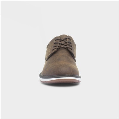 Mens Brown Lace Up Casual Shoe