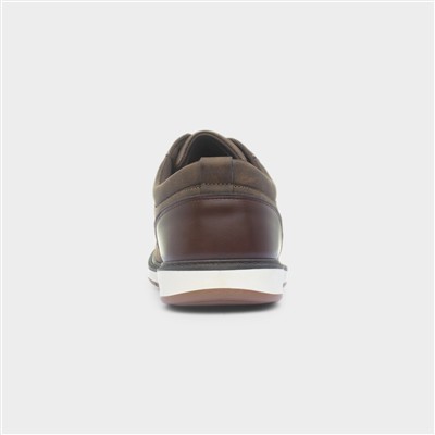 Mens Brown Lace Up Casual Shoe