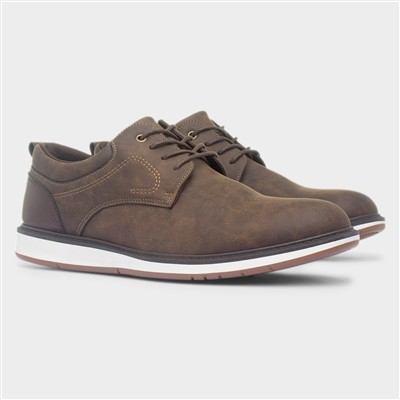 Mens Brown Lace Up Casual Shoe
