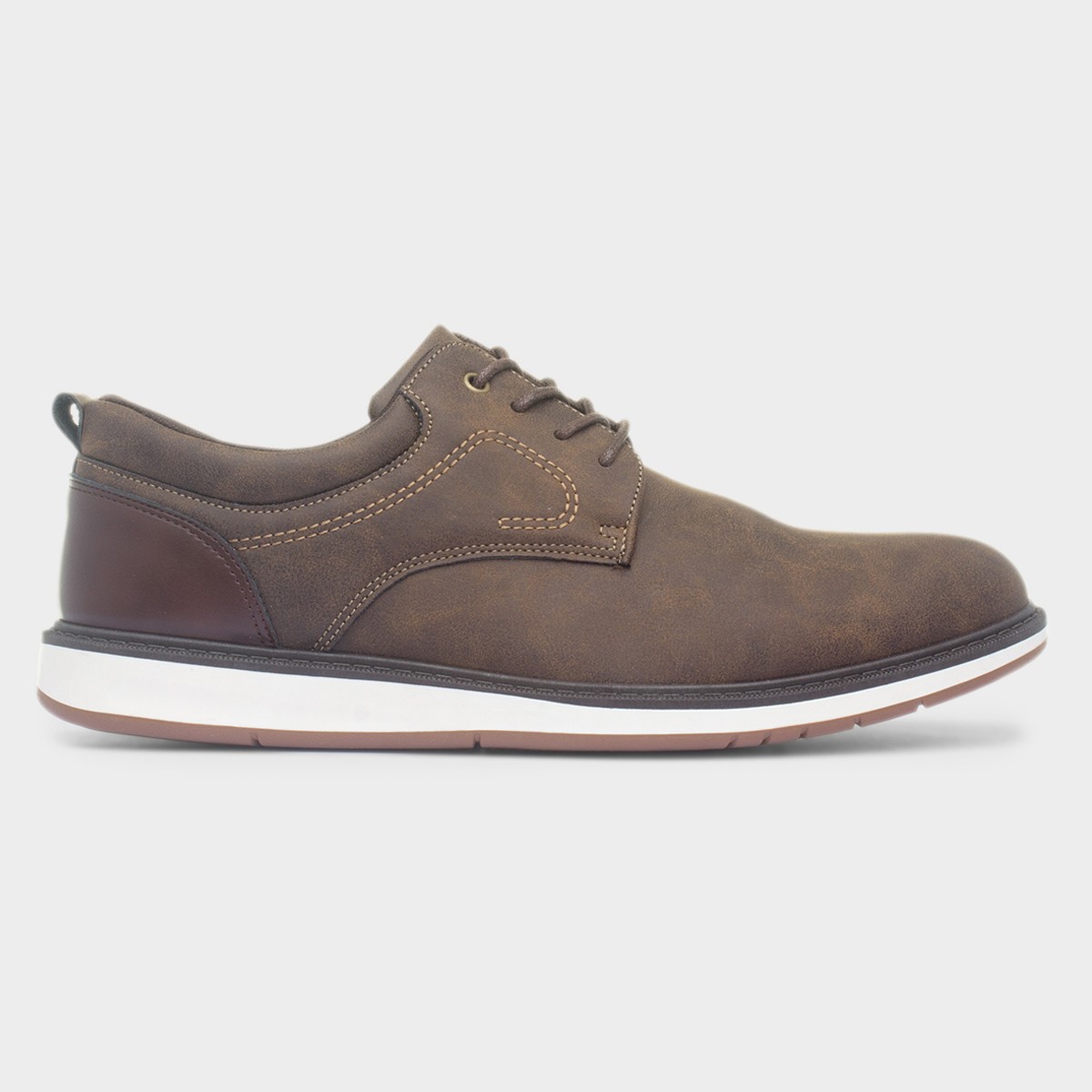 Mens Brown Lace Up Casual Shoe