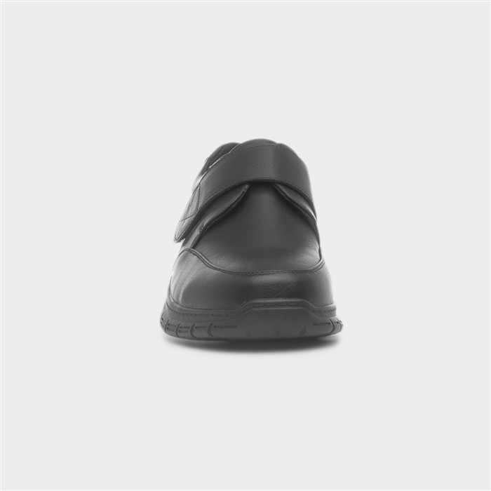 Nick Mens Black Easy Fasten Shoe