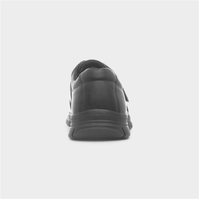 Nick Mens Black Easy Fasten Shoe