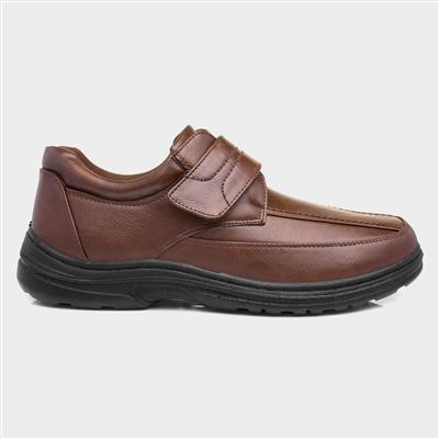 Bo Mens Brown Easy Fasten Shoe