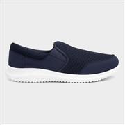 XL Barney Mens Blue Mesh Slip On Casual Trainer (Click For Details)
