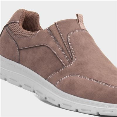 Henry Mens Brown Slip On Shoe