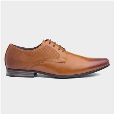 Basil Mens Tan Gibson Lace Up Shoes