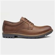 Beckett Buzz Mens Lace Up Shoes in Brown (Click For Details)