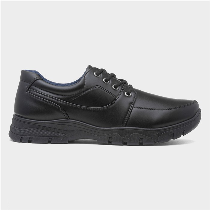 Mens Black Casual Lace Up Shoe