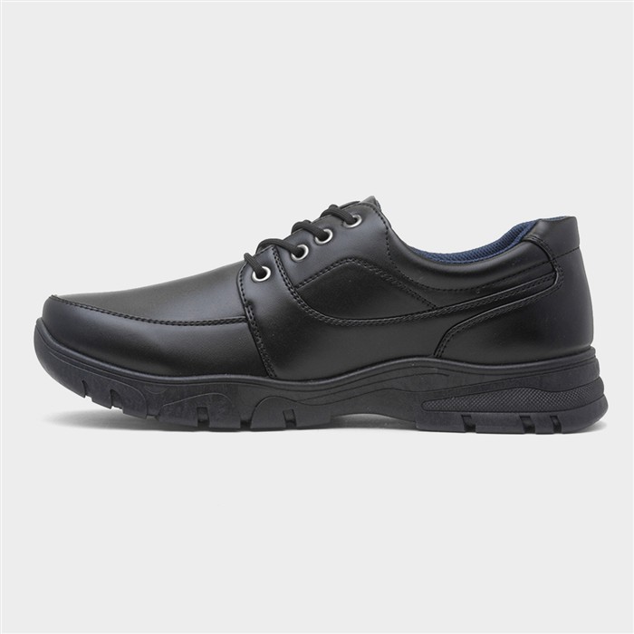 Mens Black Casual Lace Up Shoe