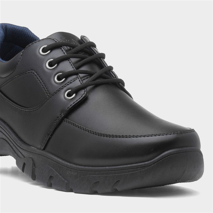 Mens Black Casual Lace Up Shoe