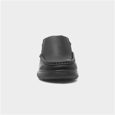 Mens Black Slip On Shoe