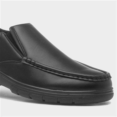 Mens Black Slip On Shoe