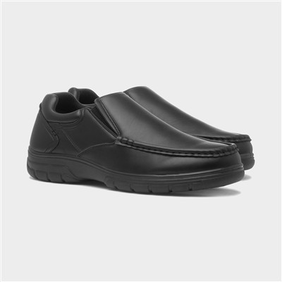 Mens Black Slip On Shoe