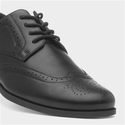 Mens Black Brogue Shoe
