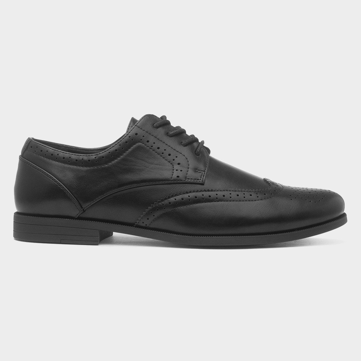 Mens Black Brogue Shoe