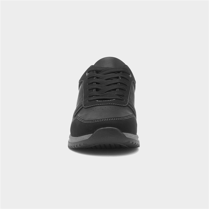 Mens Black Lace Up Casual Shoe