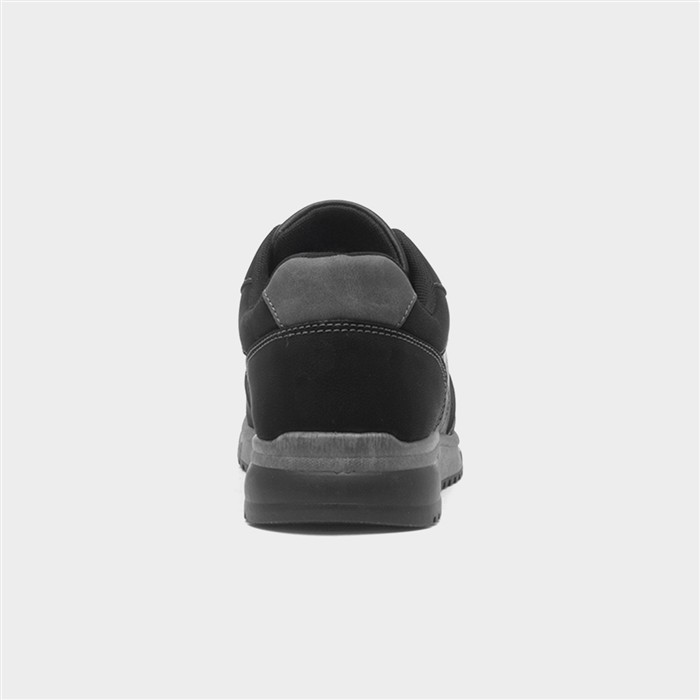 Mens Black Lace Up Casual Shoe