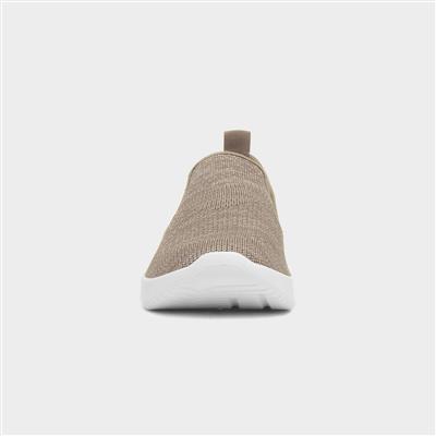 Elijah Mens Beige Slip On Canvas Shoe