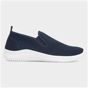 XL Elijah Mens Navy Slip On Canvas Shoe (Click For Details)