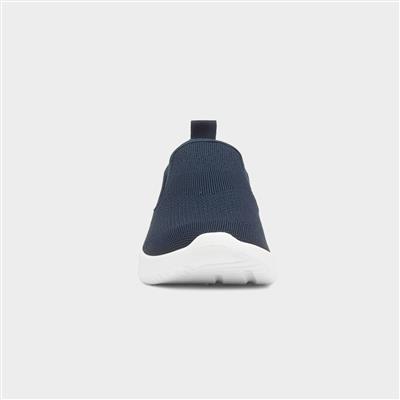Elijah Mens Navy Slip On Canvas Shoe