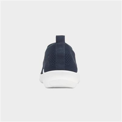 Elijah Mens Navy Slip On Canvas Shoe