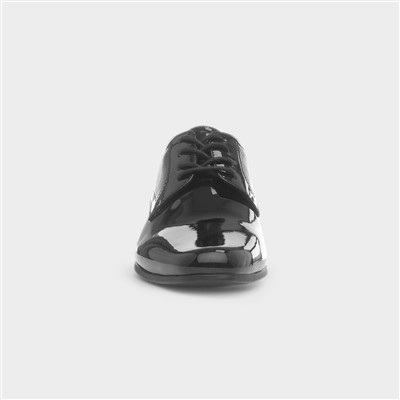 Mens Black Patent Evening Lace Up Shoe