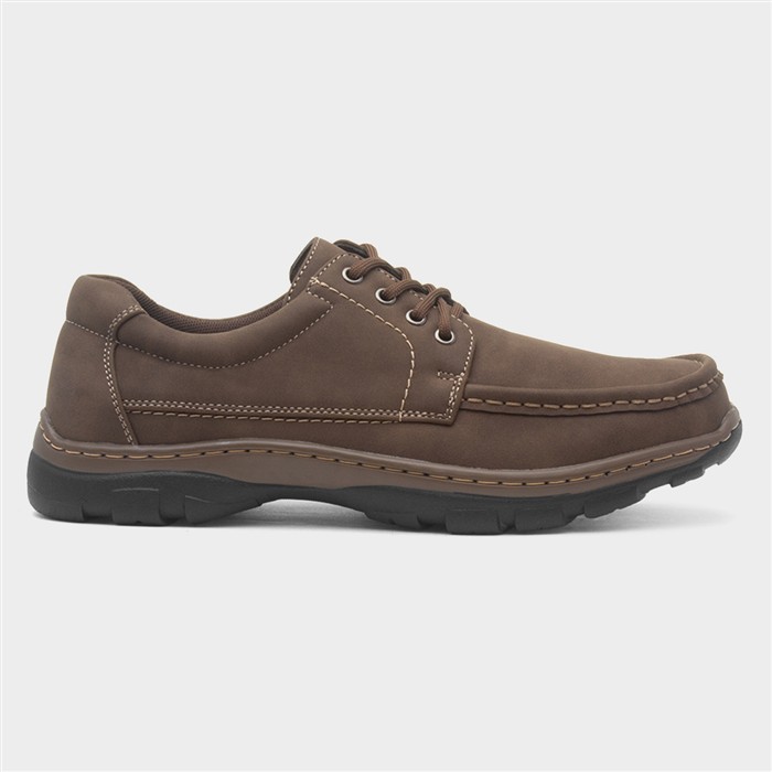 Mens Brown Casual Lace Up Shoe