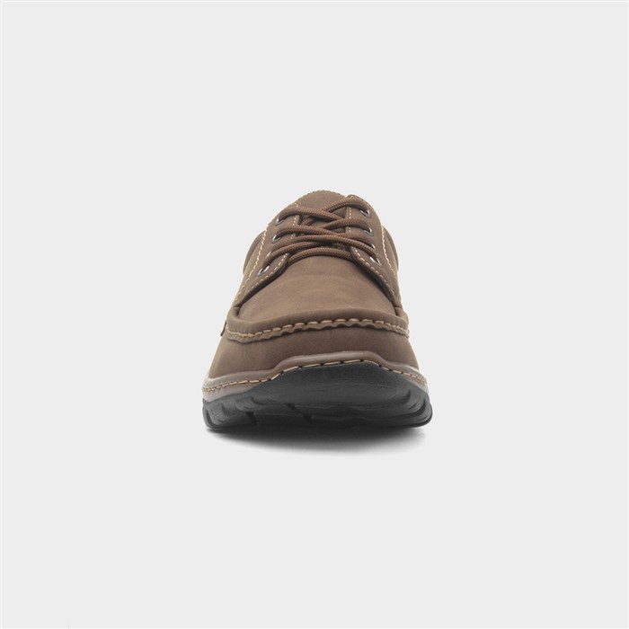 Mens Brown Casual Lace Up Shoe