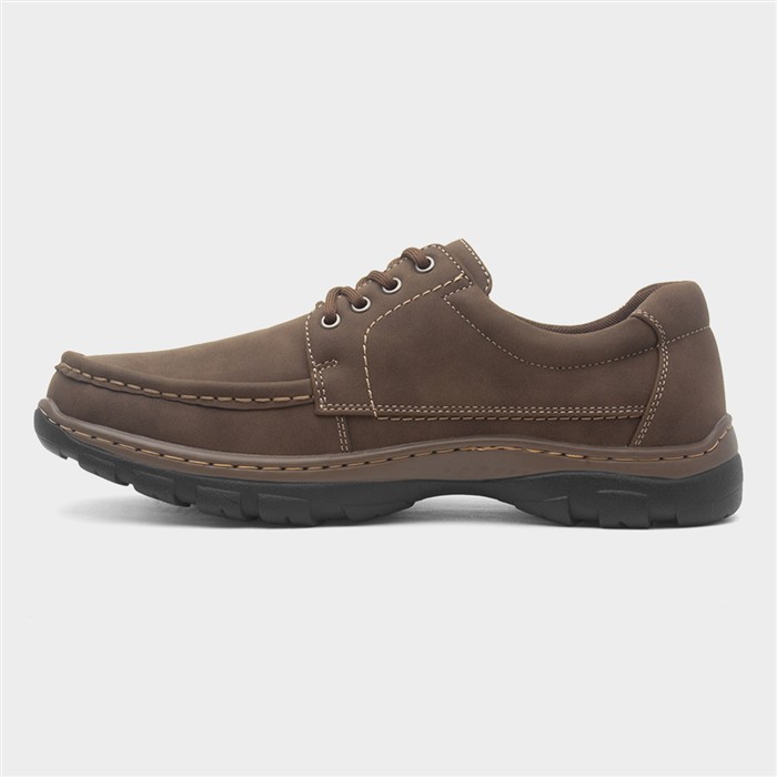 Mens Brown Casual Lace Up Shoe