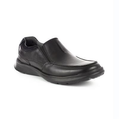 clarks black slip on shoes